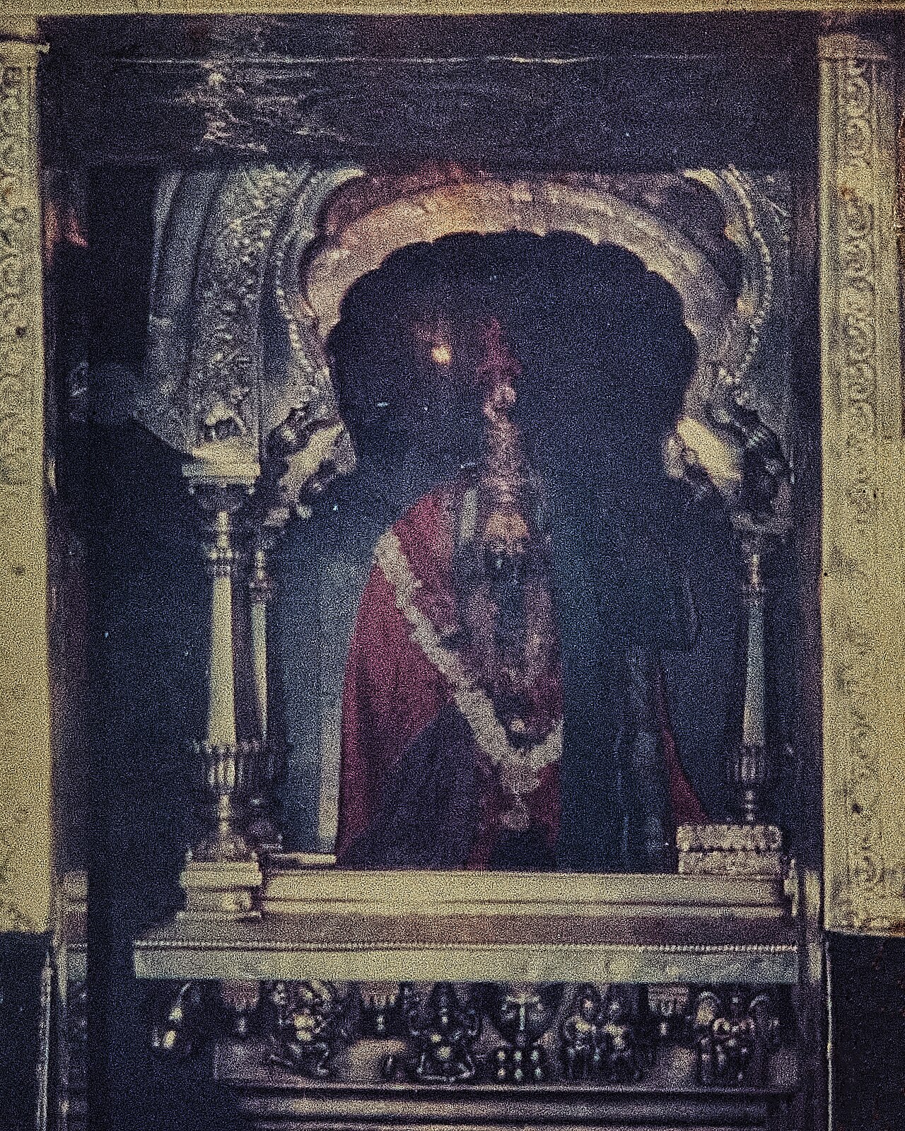 Maa Tuljabhavani Adorned with vermilion, ornaments and flowers