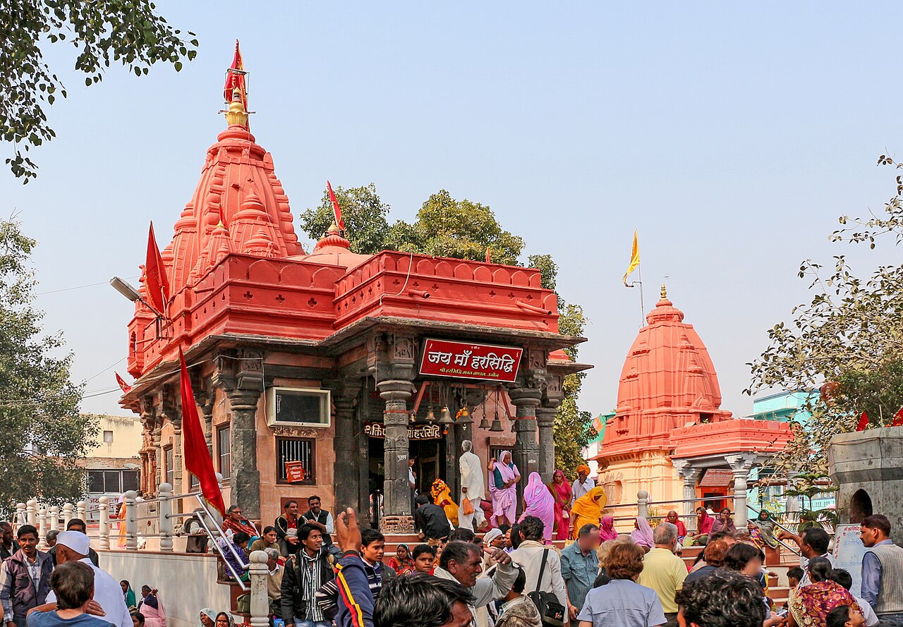 Maa Harsiddhi Temple, Ujjain, with its shikhara and Maratha era courtyard