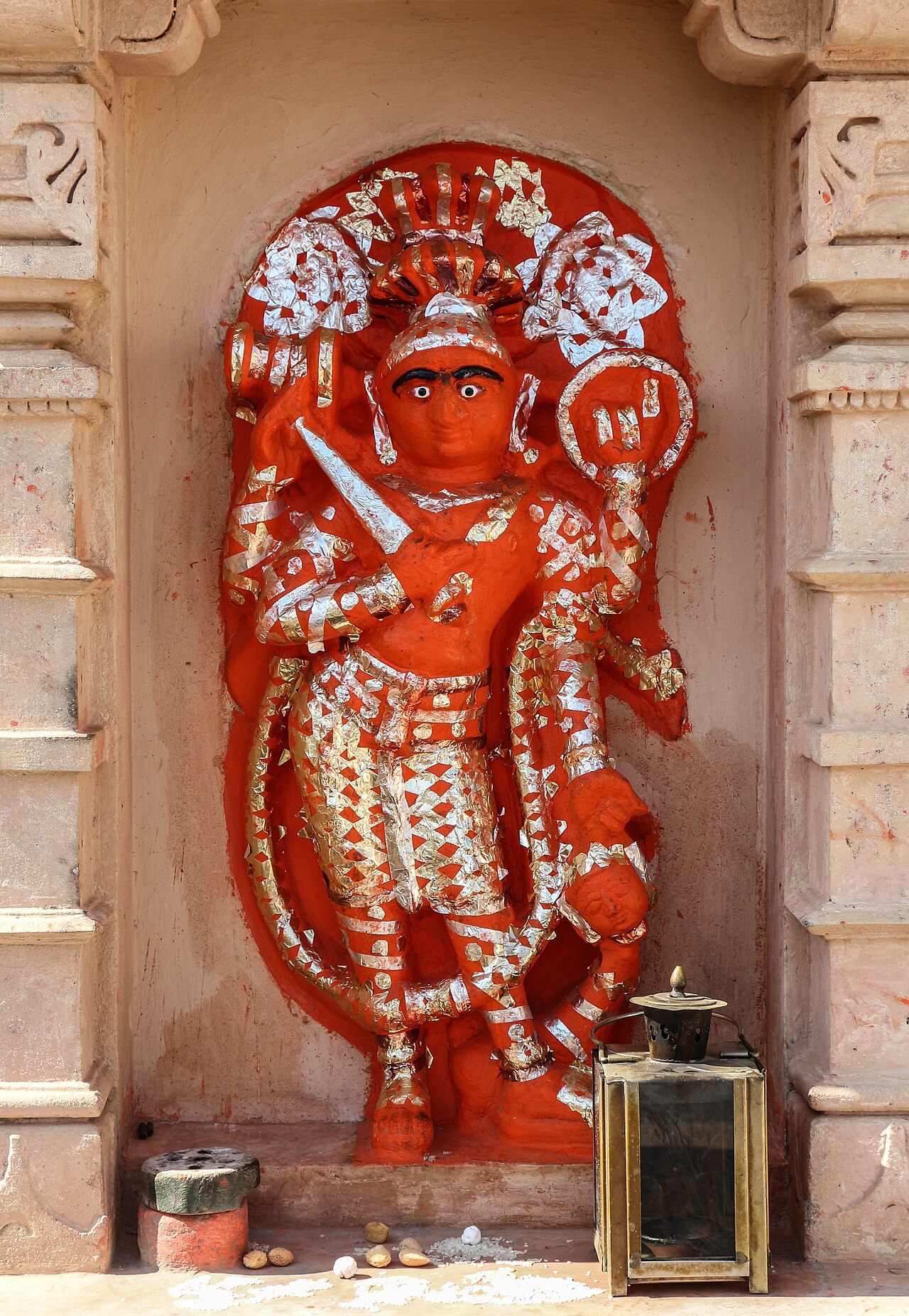 Carved marble sculpture in the Shatrunjaya temple city, Palitana