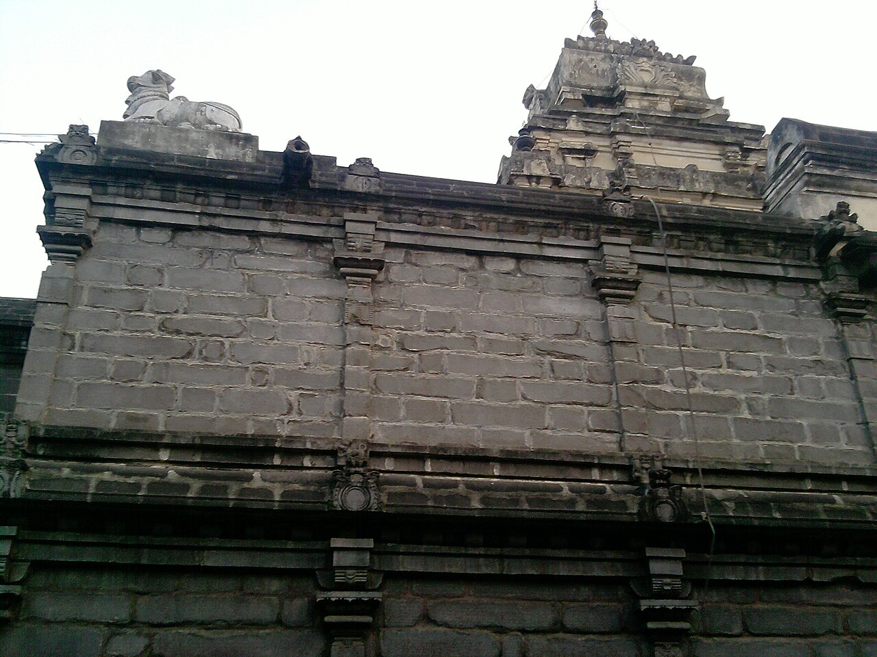 The northern face of the shrine of Maa Manikyamba and Lord Bhimeswara at Draksharamam