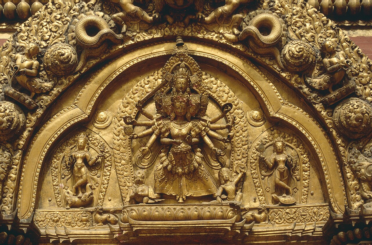 The Golden Gate of Bhaktapur, entrance toward the Taleju courtyard