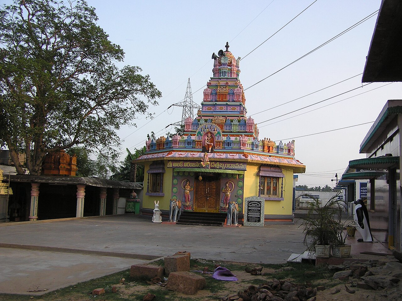 Within the courts of the Kukkuteswara Temple, home To the shrine Of Maa Puruhutika