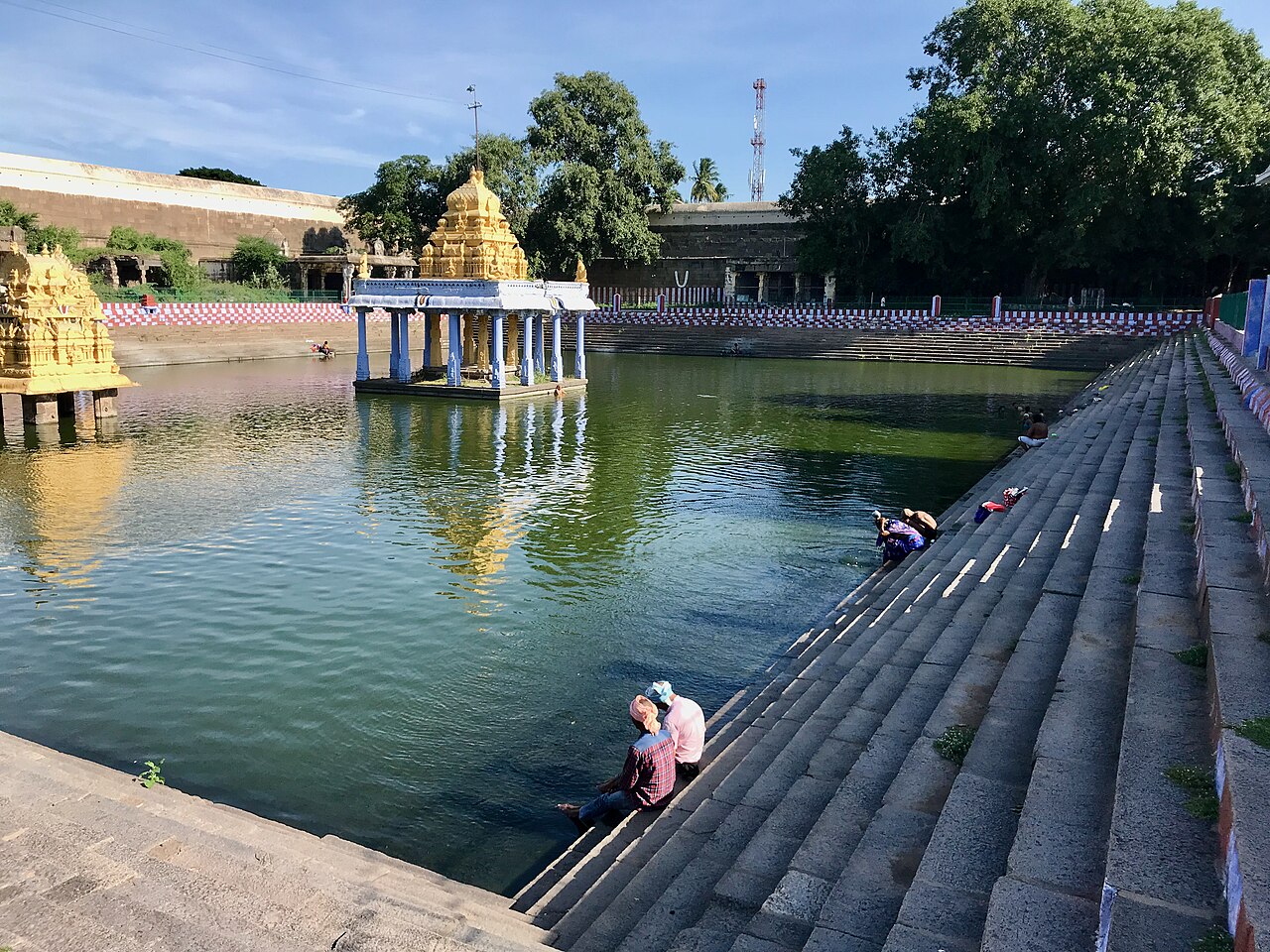 The Ananta Saras Temple tank at Varadharaja Perumal Temple, beneath which Athi Varadar rests