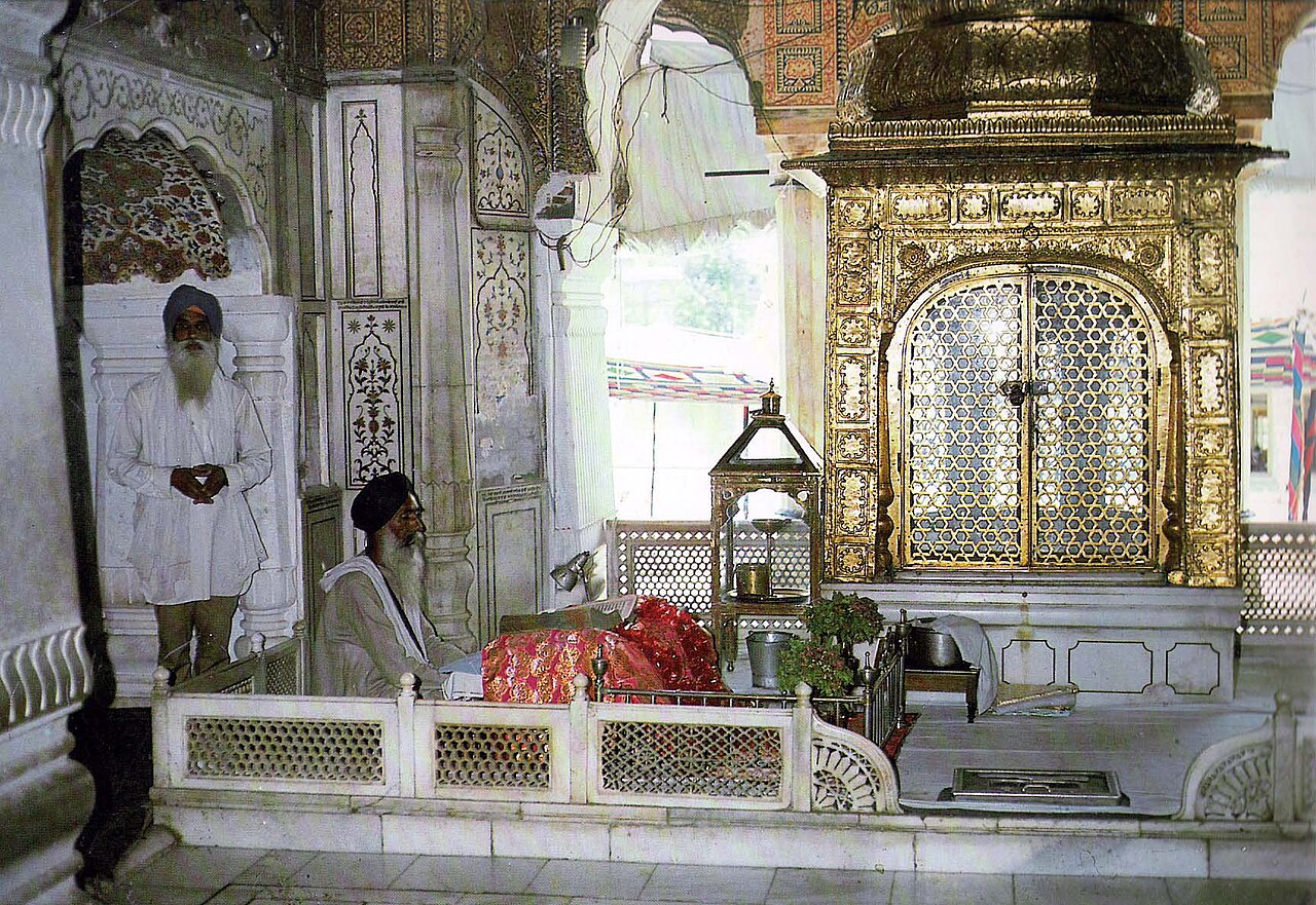 The interior hall of Sri Akal Takht Sahib where the Guru Granth Sahib Ji presides