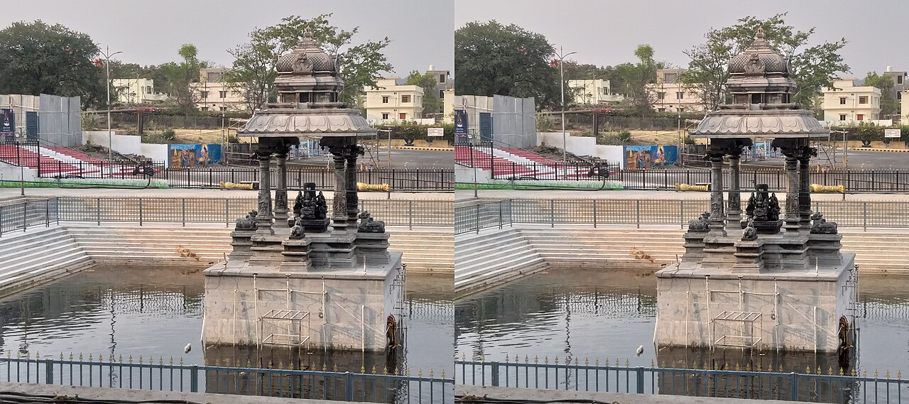 The Temple pond at Srisailam, at the Shrine Of Maa Bhramarambika