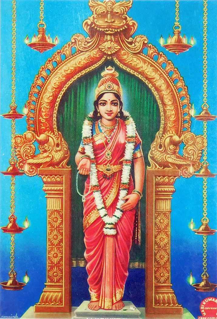 Maa Kanya Kumari, The Virgin Goddess, as Her devotees picture Her