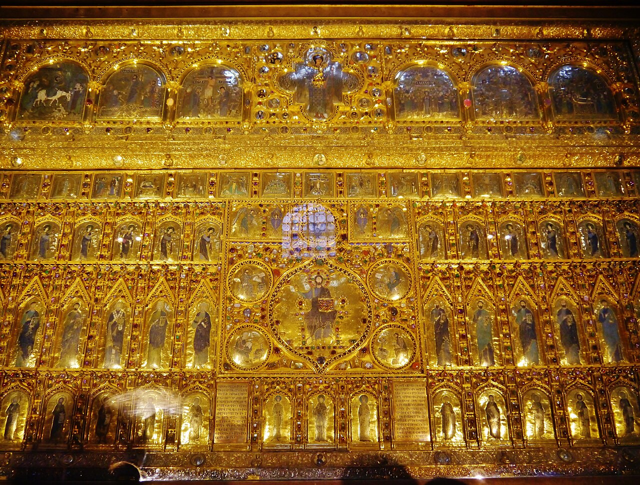 The Pala d'Oro, the Byzantine enamel and gem altarpiece behind the high altar of St. Mark's