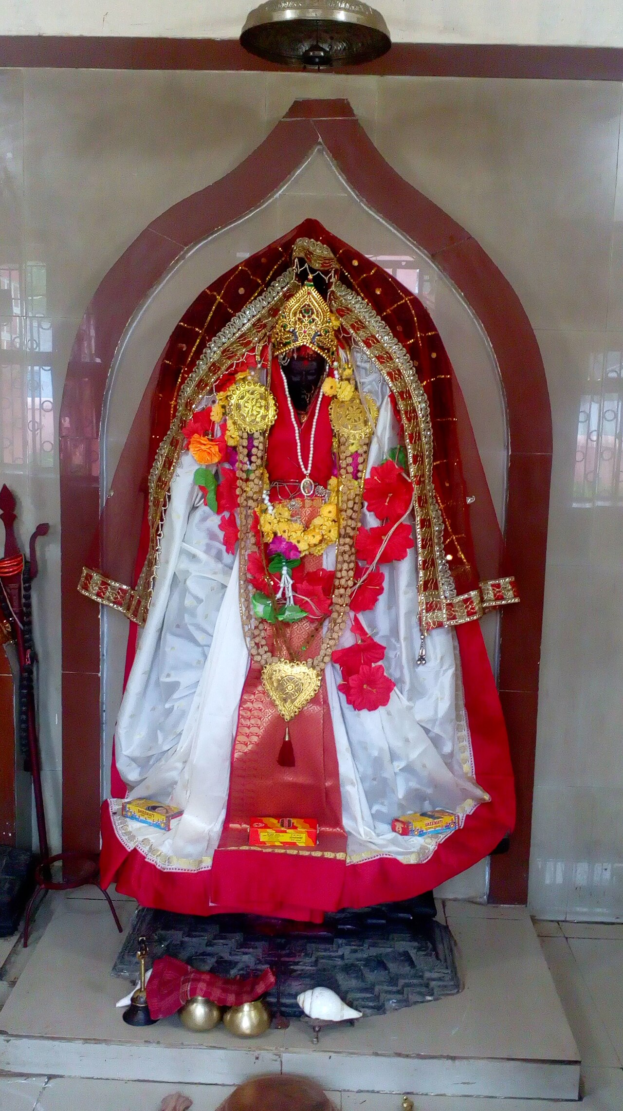 The image Of Maa Bahula in Her sanctum at Ketugram