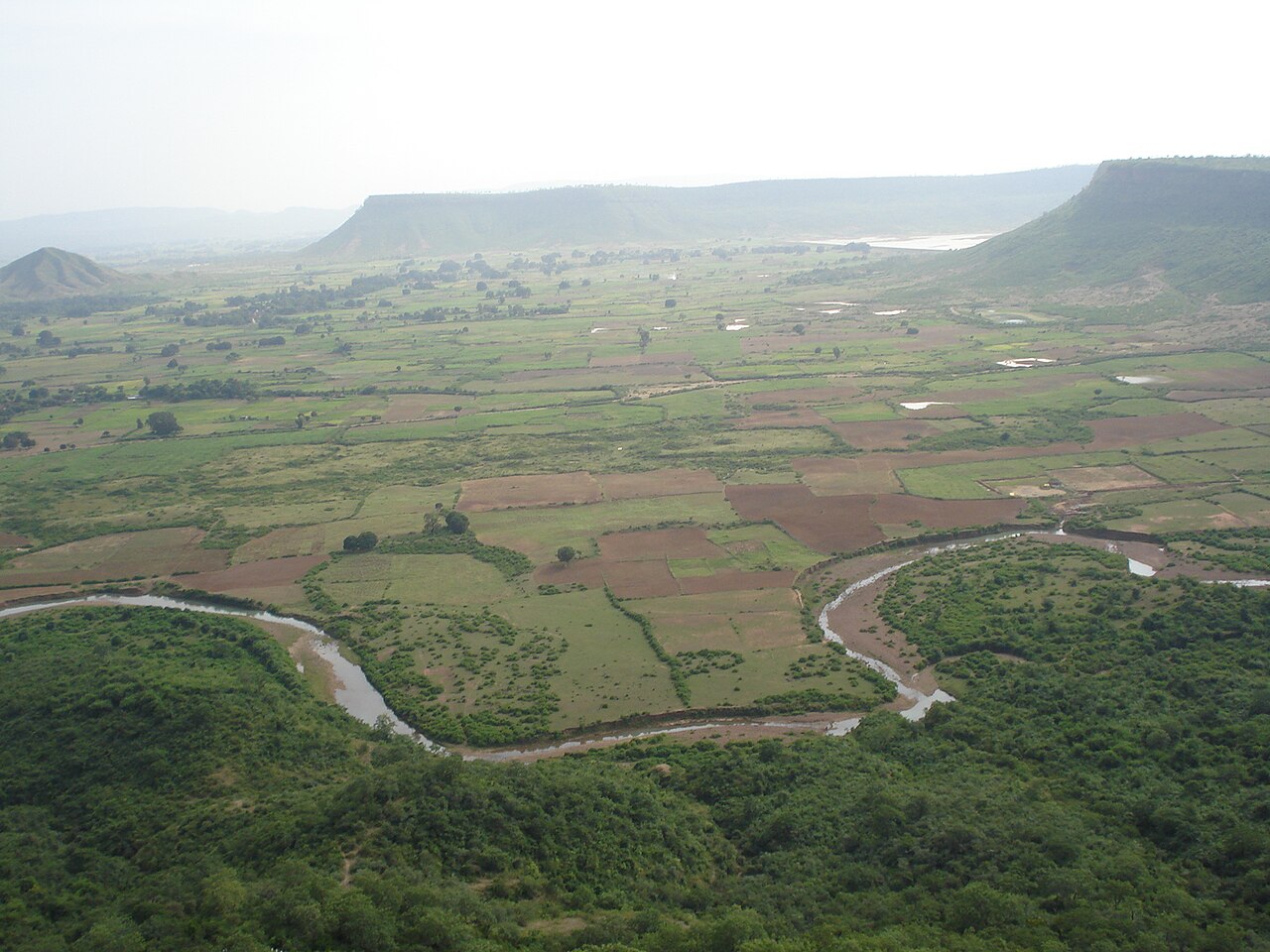 The plain of Maihar seen from the Sharda Temple on Trikut mountain